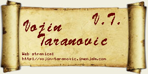 Vojin Taranović vizit kartica